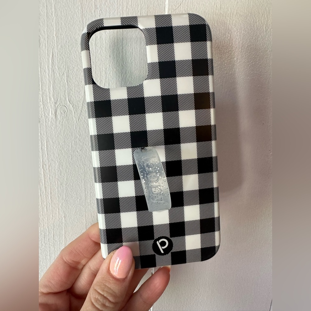 Loopy Case, plaid with sparkle loop, iPhone 12 Pro